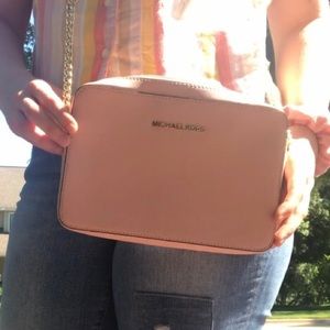 Michael Kors pink crossbody purse